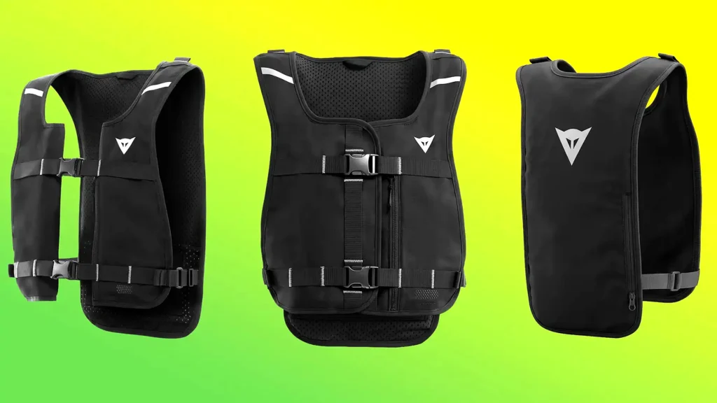 Dainese Smart GO airbagová vesta zboku, spredu a zozadu